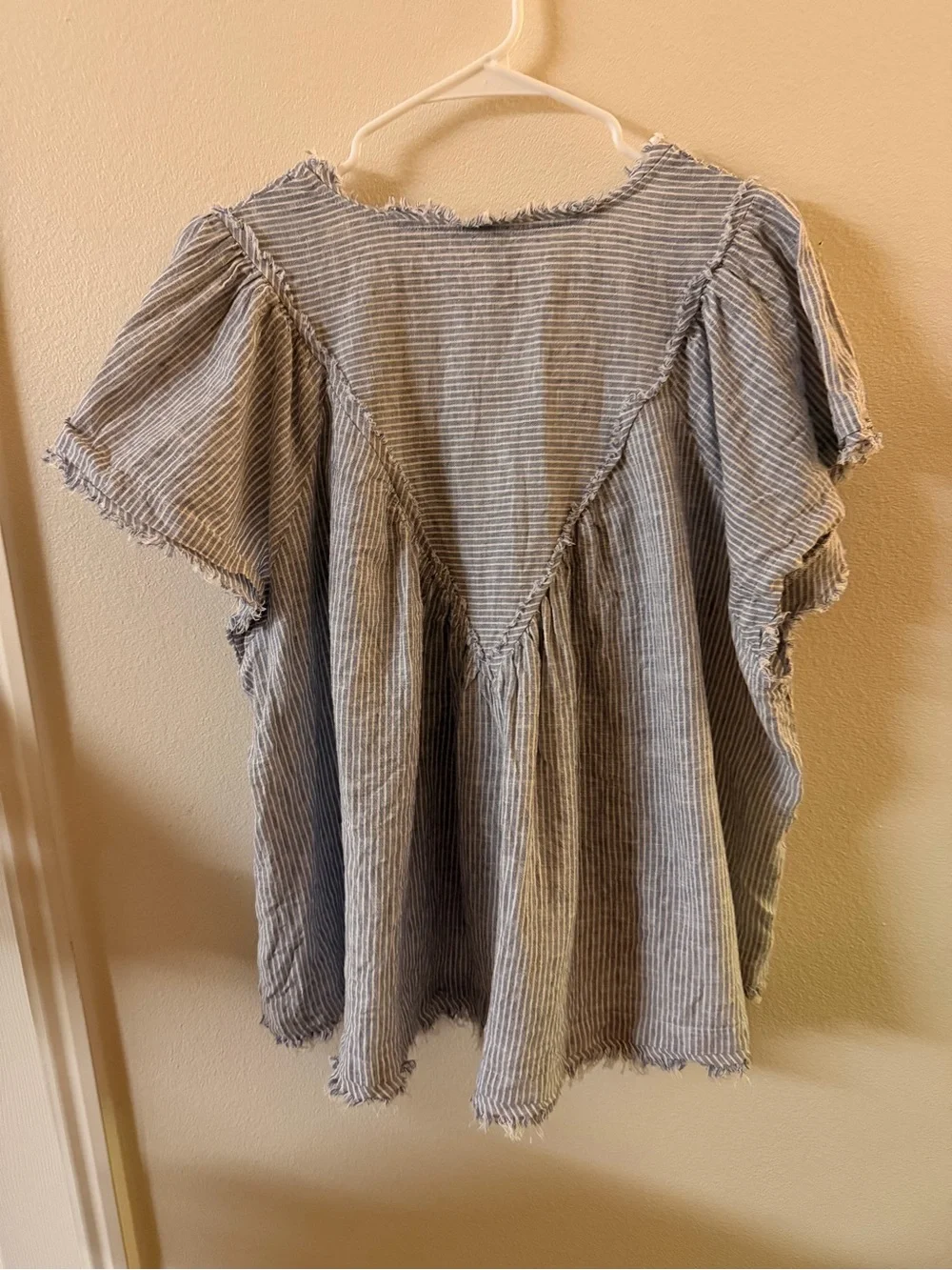 Anthropologie V-neck Striped Blouse - Picture 2 of 8